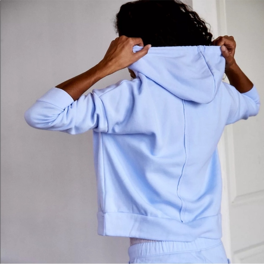 Free People Movement Work It Out Hoodie in Aurora Blue - Picture 4 of 11